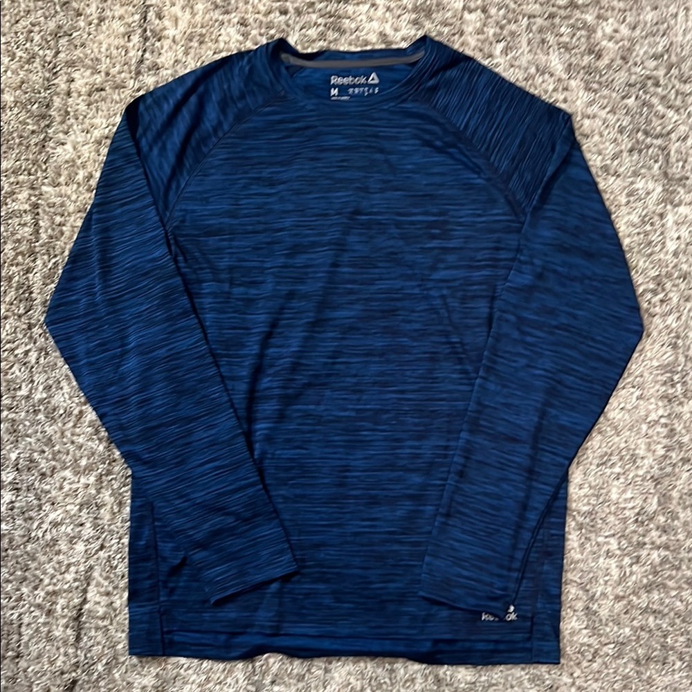 Reebok Blue Long Sleeve Performance Tee
